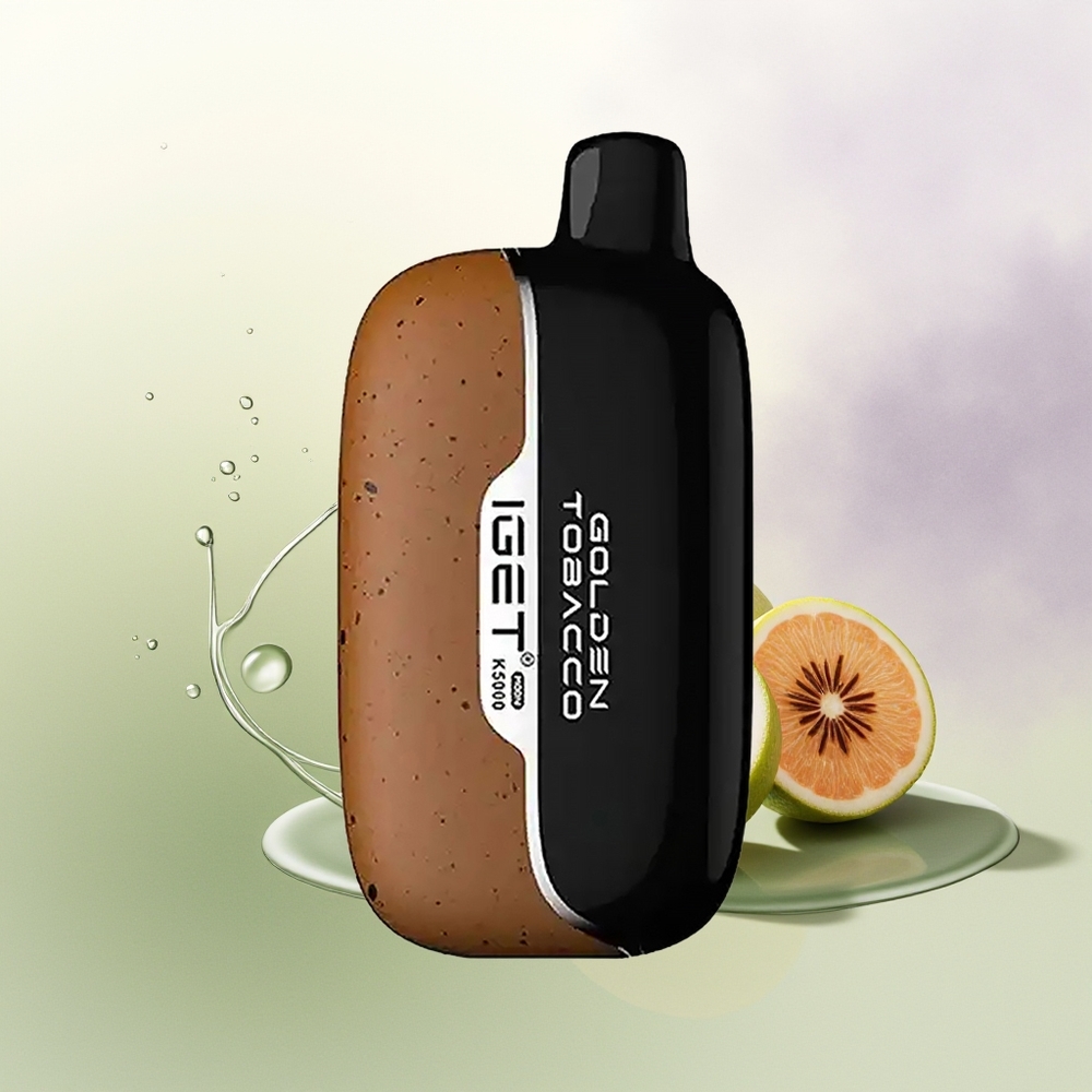 IGET Moon K5000 5000 Pūšu Zelta Tobāks Vienreizējās Lietošanas Vape PC 135 Ohm