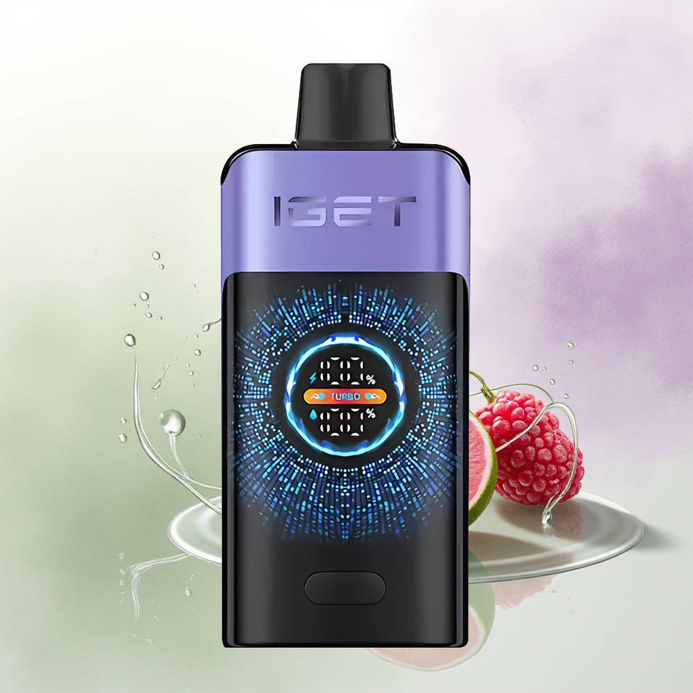 IGET ONE 12000 Puffs Izmetamais Veips Avenu Vīnogu Ledus Lielais Izliekts Krāsu Ekrāns 2700 mAh