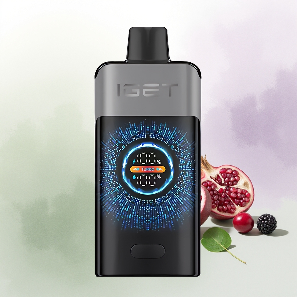 IGET ONE 12000 Puffs Vienreizējās Lietošanas Vape Mellene Ķirše Granāts 2700 mAh Liels Izliekts Krāsu Ekrāns