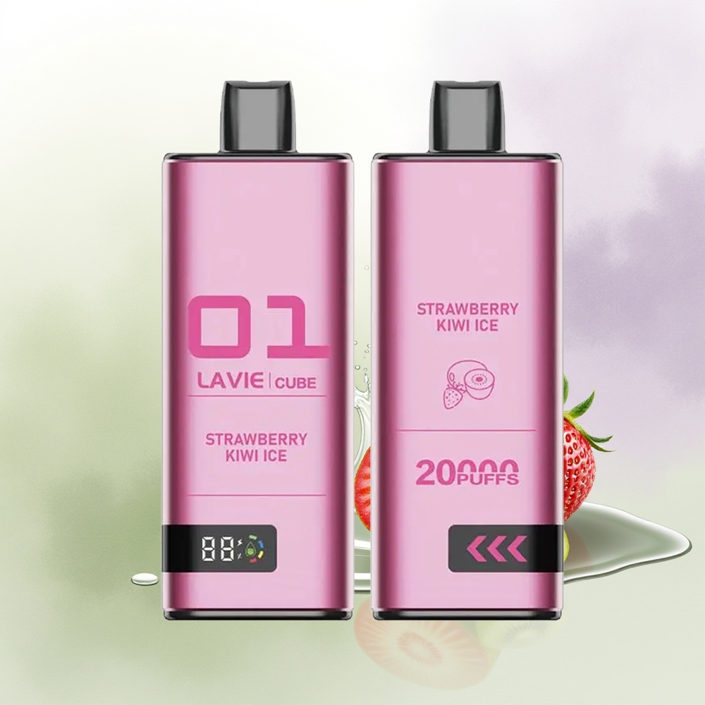 LAVIE Cube 20000 Pūfas Vienreizējās Lietošanas Vape Zemeņu Kiwi Ledus 28ML