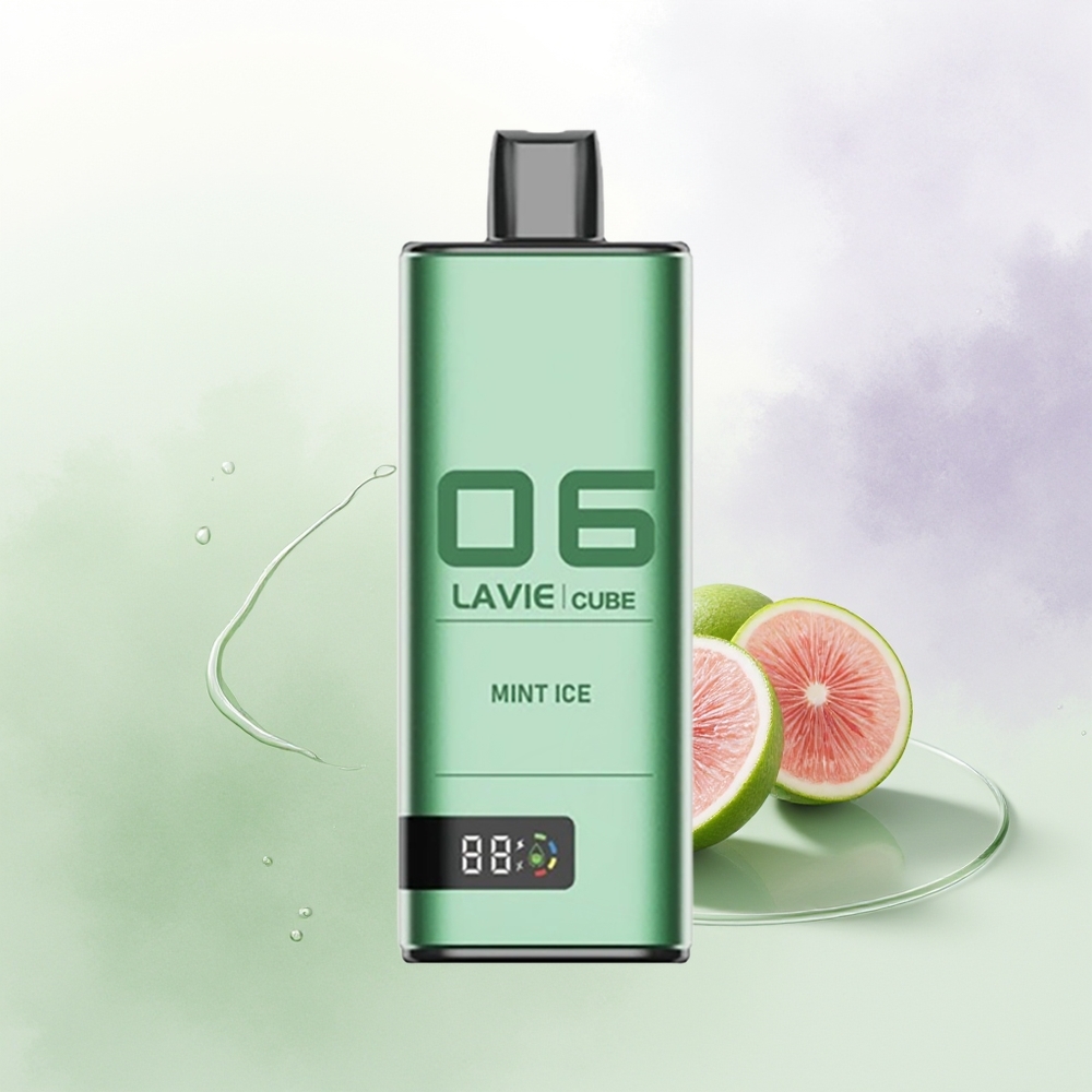 LAVIE Cube 20000 Pūšu Vienreizējās Lietošanas Vape Piparmētru Ledus + 28ML/600mAh