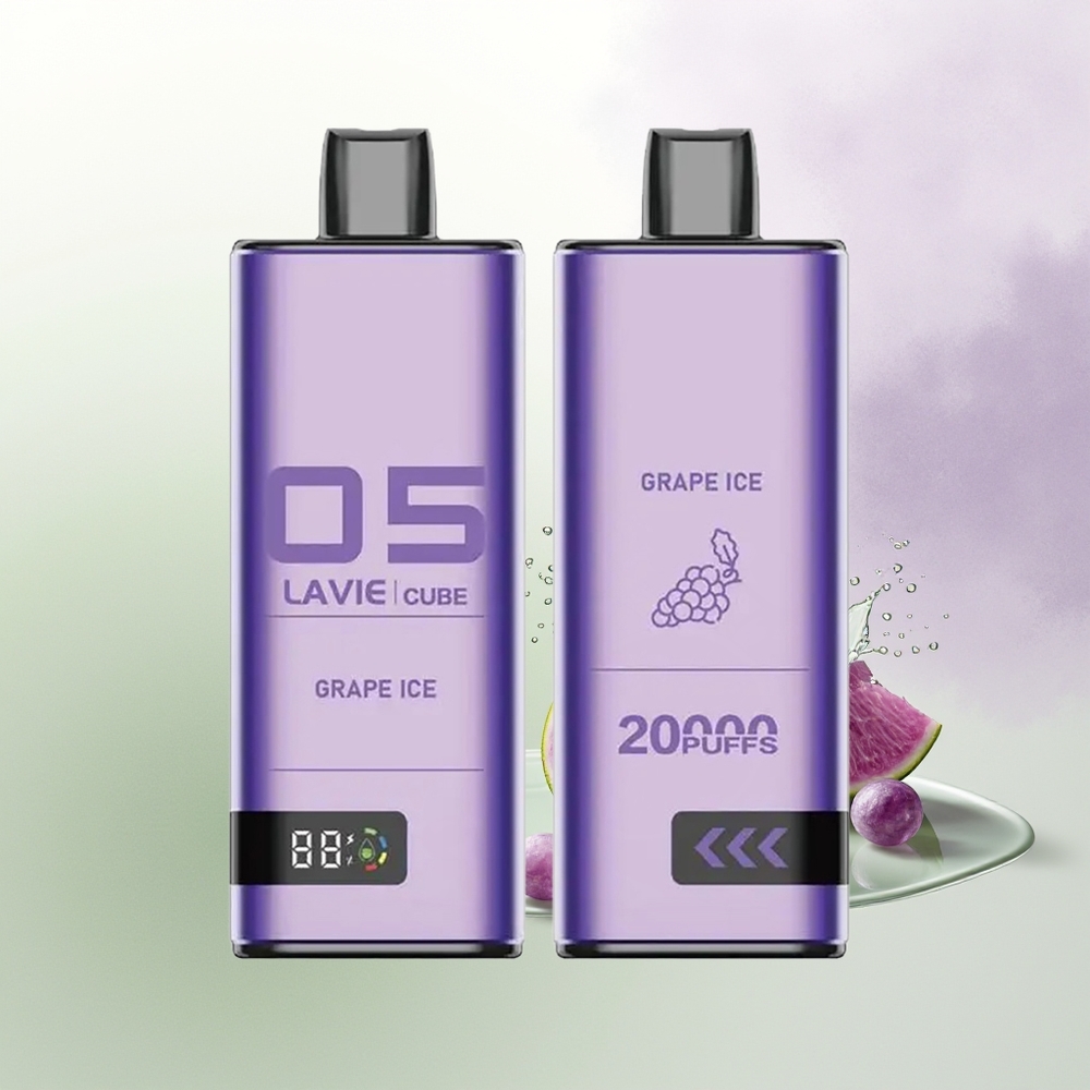 LAVIE Cube 20000 Pūšu Vienreizējās Lietošanas Vape Vīnoga Ledus 28ML 600mAh
