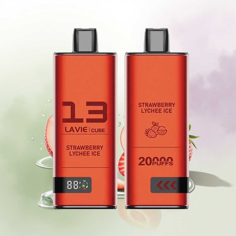 LAVIE Cube 20000 Pūšu Vienreizējās Lietošanas Vape Zemeņu Liči Ledus 28ML 600mAh