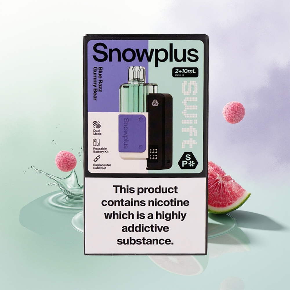 Snowplus Swift 5000 Puffs Zilā Rasa Gumijlācis Dual Mesh 1000 mAh