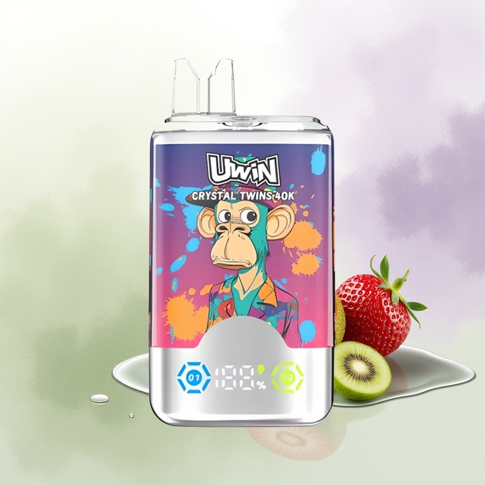 UWIN Crystal Twins 40000 Ievilcieni Zemeņu Kiwi Vīnogu Ledus + 32ml  850mAh