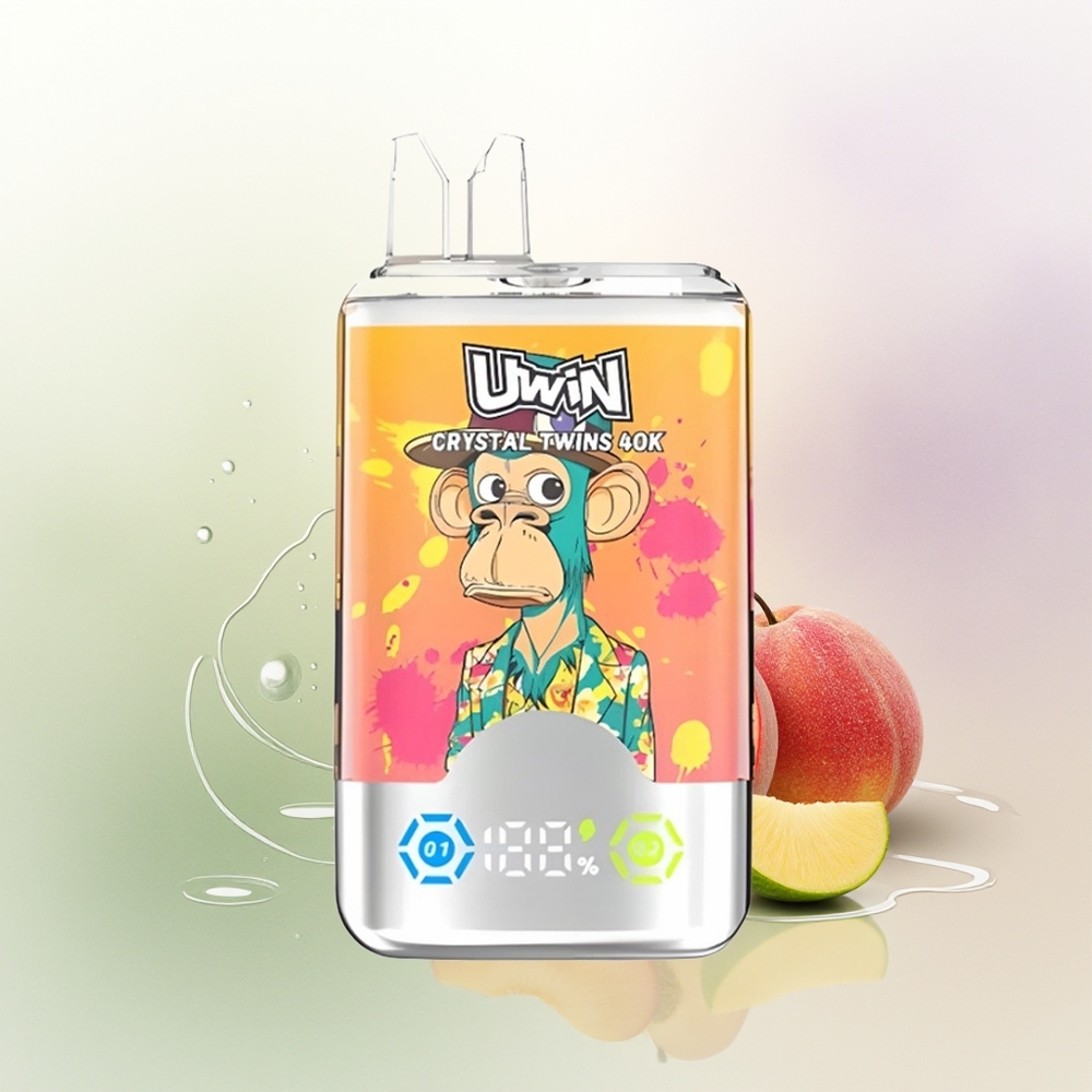 UWIN Crystal Twins 40000 Puffs Persiku Mango Ananāsu Red Bull 32ml Type-C