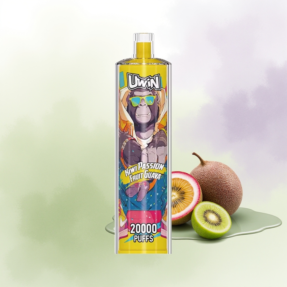 UWIN Shisha Hookah Crystal 20000 Puffs 22ml Kiwi Pasionaugļu Guava