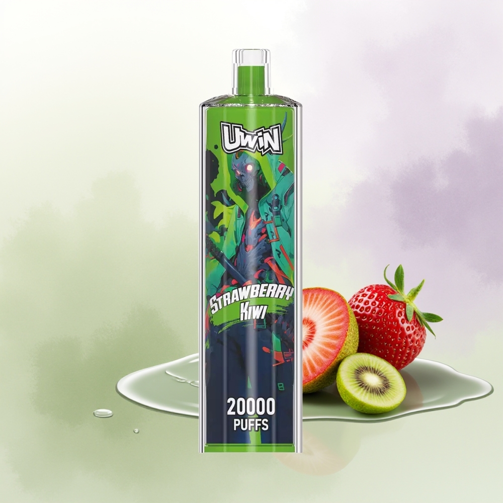 UWIN Shisha Hookah Crystal 20000 Puffs Zemeņu Kiwi Mesh Coil Type-C