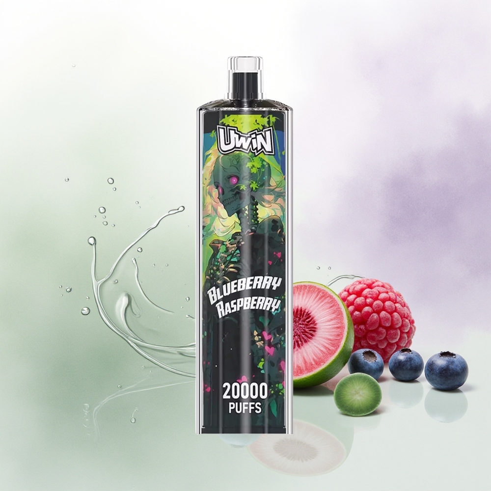 UWIN Shisha Hookah Crystal 20000 Puffs Zilene Aveņu (Blueberry Raspberry) Mesh Coil Type-C