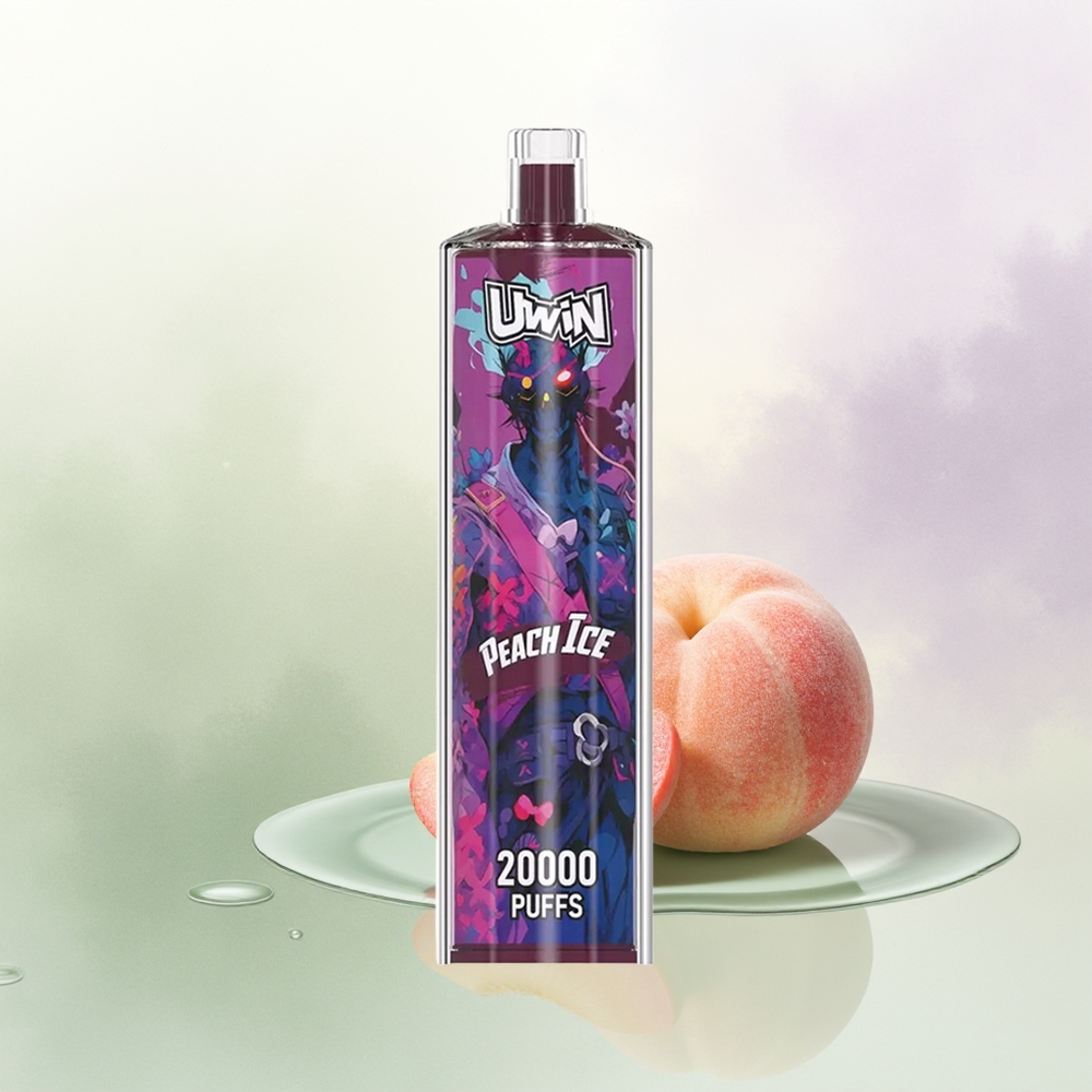 UWIN Shisha Hookah Crystal 20000 Pūšu Persiku Ledus 22ml Mesh
