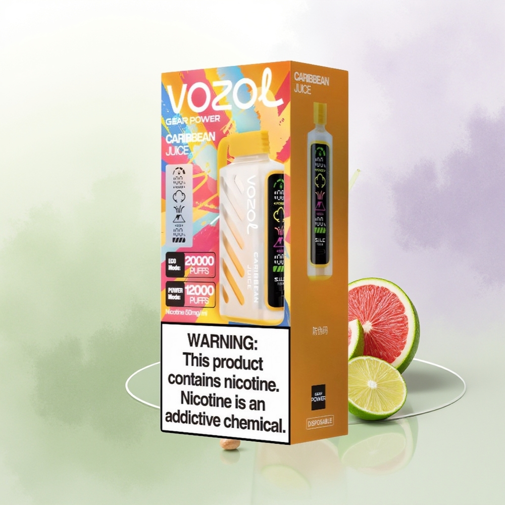 VOZOL Gear Power 20000 Puffs 20mL Karību Sula Vienreizējās Lietošanas Vape