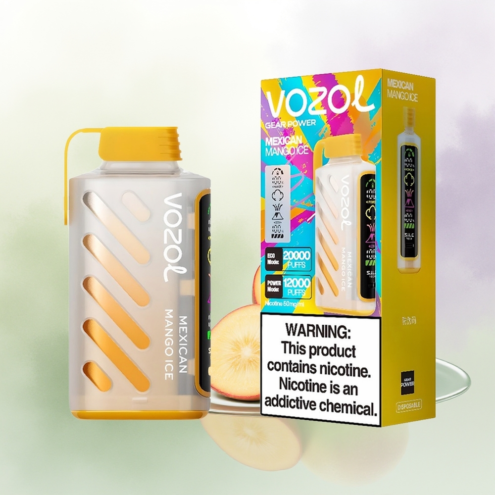 VOZOL Gear Power 20000 Puffs Duālais Manga Ledus Meksikāņu Mango