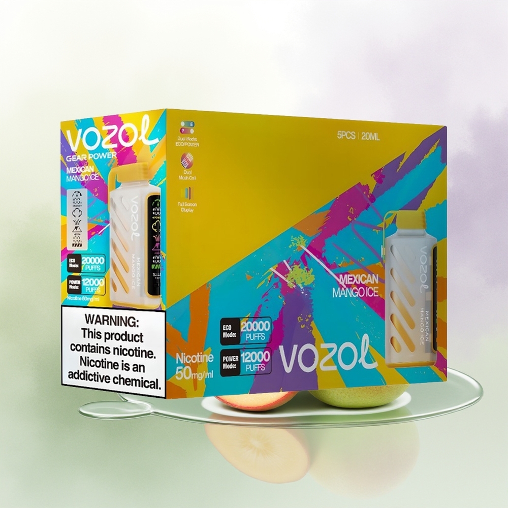 VOZOL Gear Power 20000 Puffs Duālais Manga Ledus Meksikāņu Mango