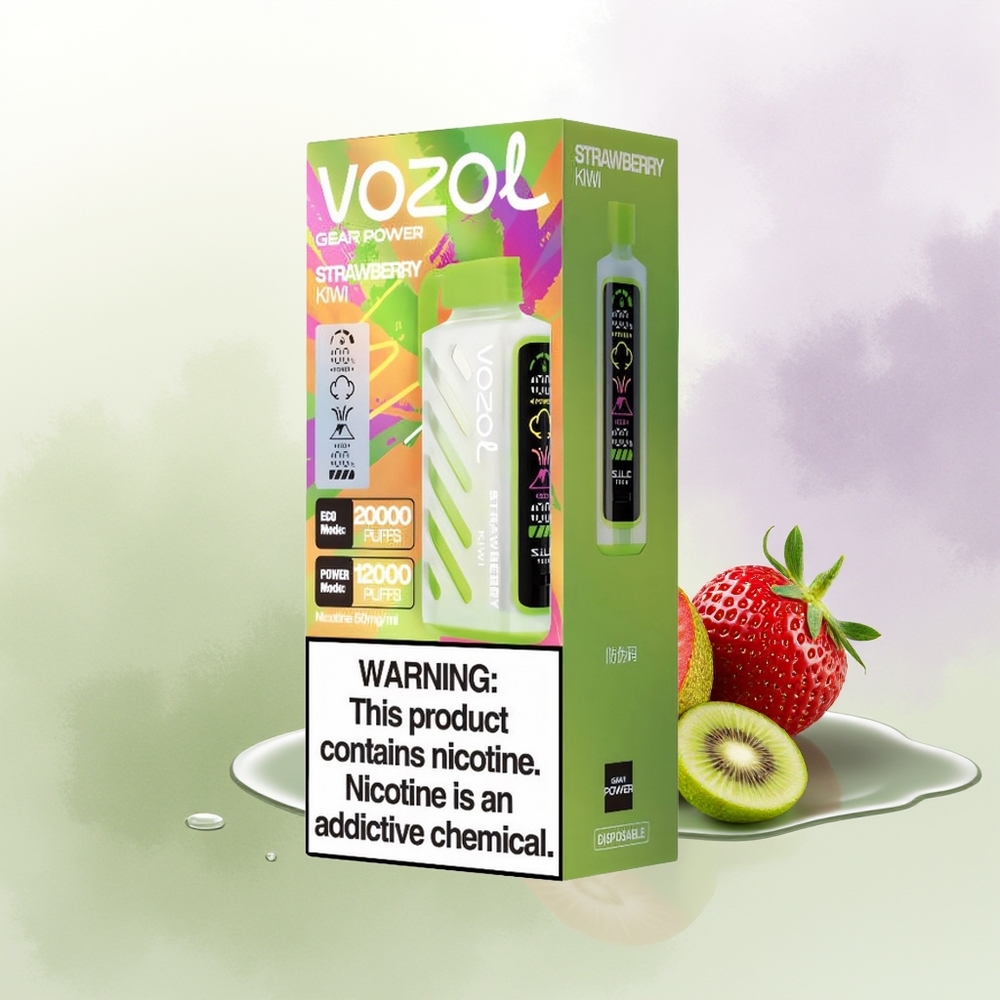 VOZOL Gear Power 20000 Pūti Zemeņu Kivi SiLC Tech Dual Mesh Coil