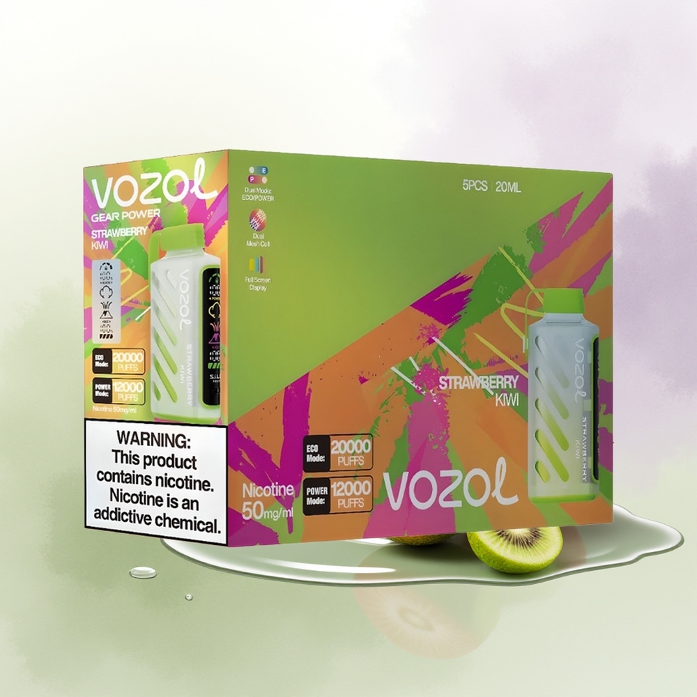VOZOL Gear Power 20000 Pūti Zemeņu Kivi SiLC Tech Dual Mesh Coil
