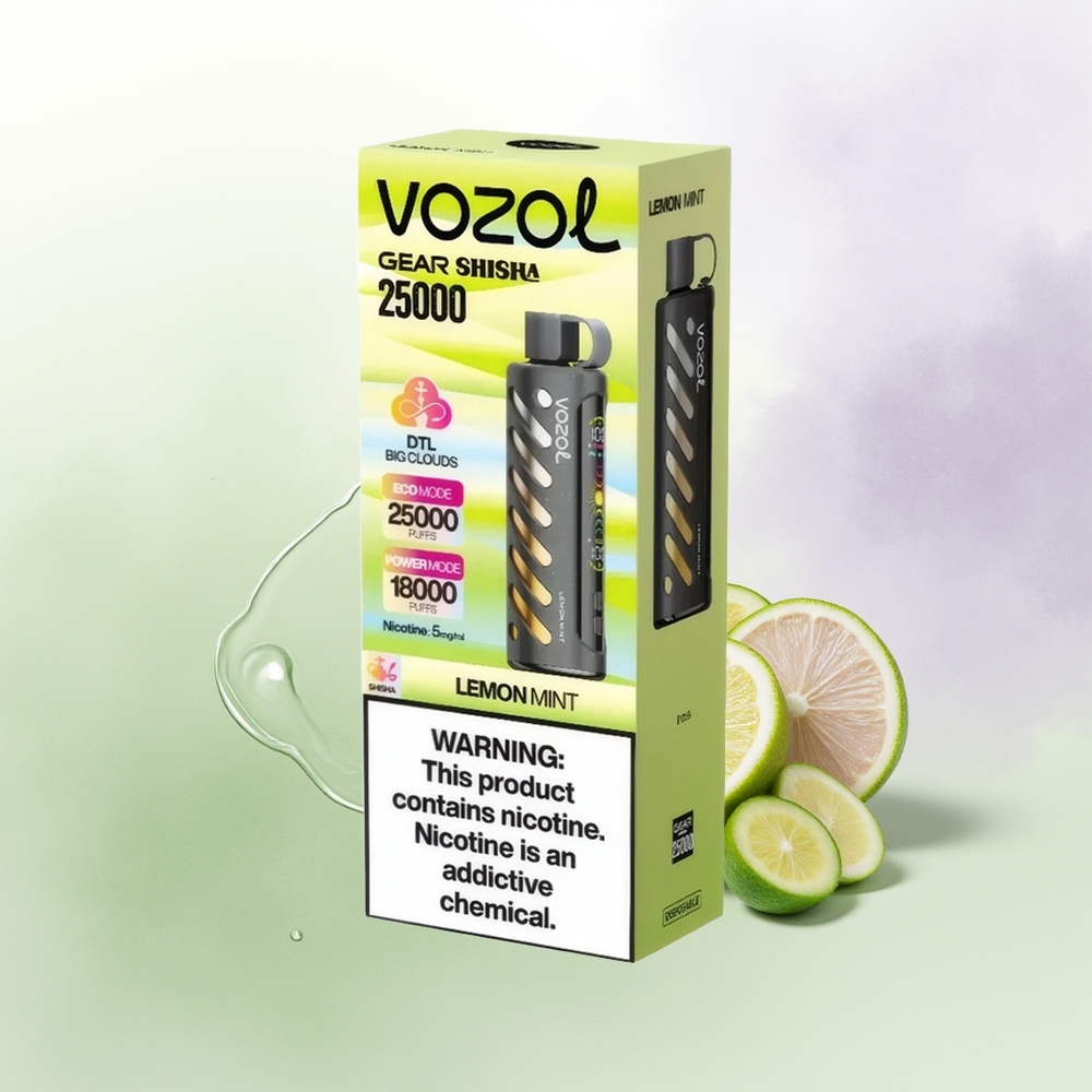 VOZOL Gear Shisha 25000 Puffs Citrons Mētra SiLC Tech