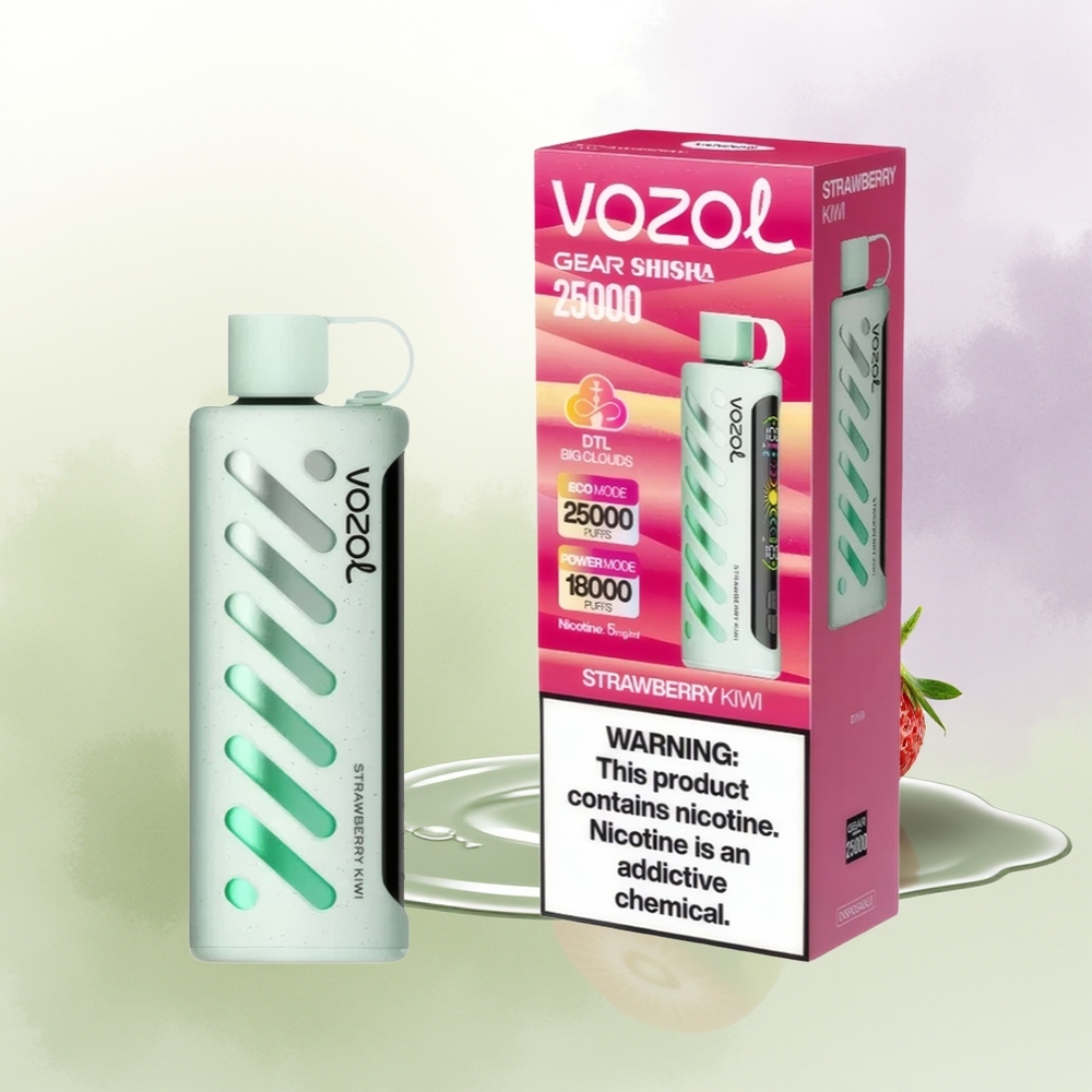VOZOL Gear Shisha 25000 Puffs Zemeņu Kiwi SiLC Tech