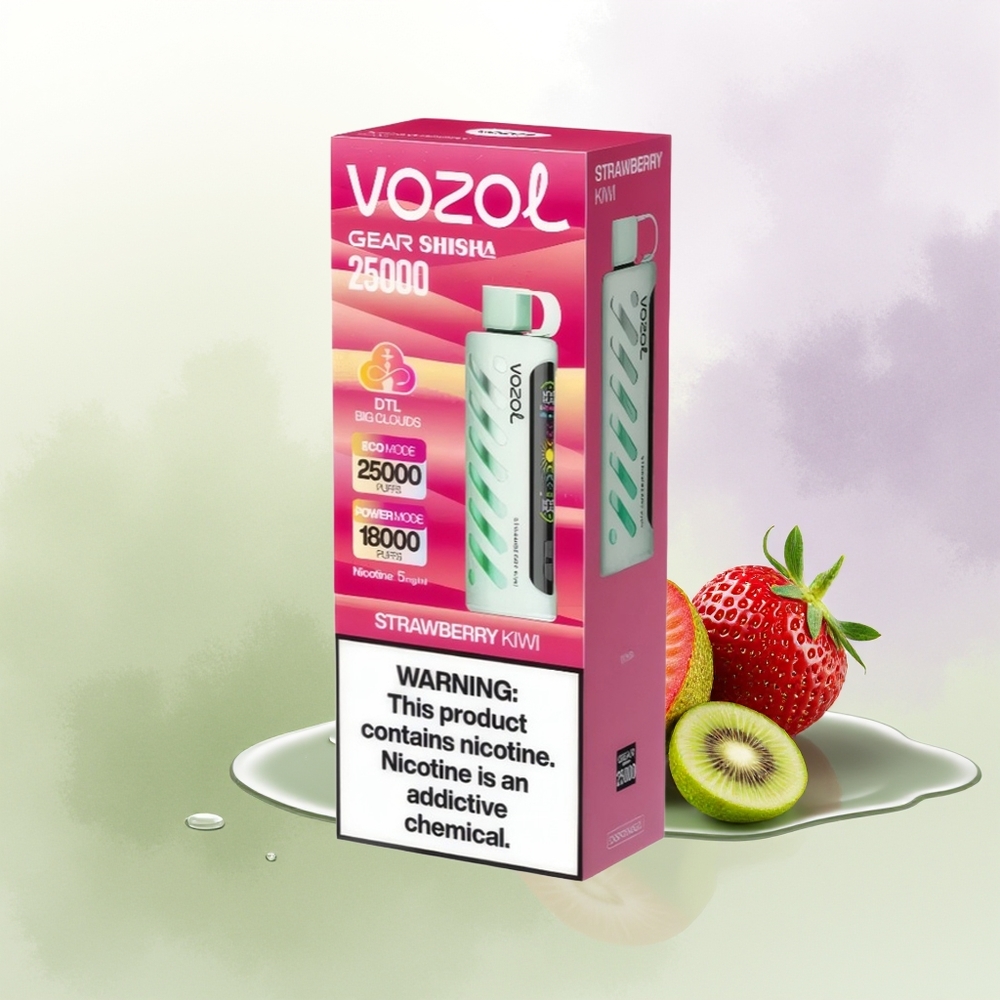 VOZOL Gear Shisha 25000 Puffs Zemeņu Kiwi SiLC Tech