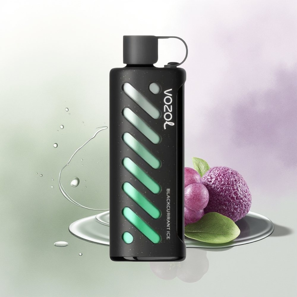 VOZOL Gear Shisha 25000 Puffu Melnā Upene Ledus Divu Režīmu