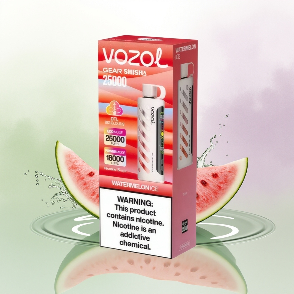 VOZOL Gear Shisha 25000 Pūšas Arbūza Ledus SiLC Tech Dual Modes