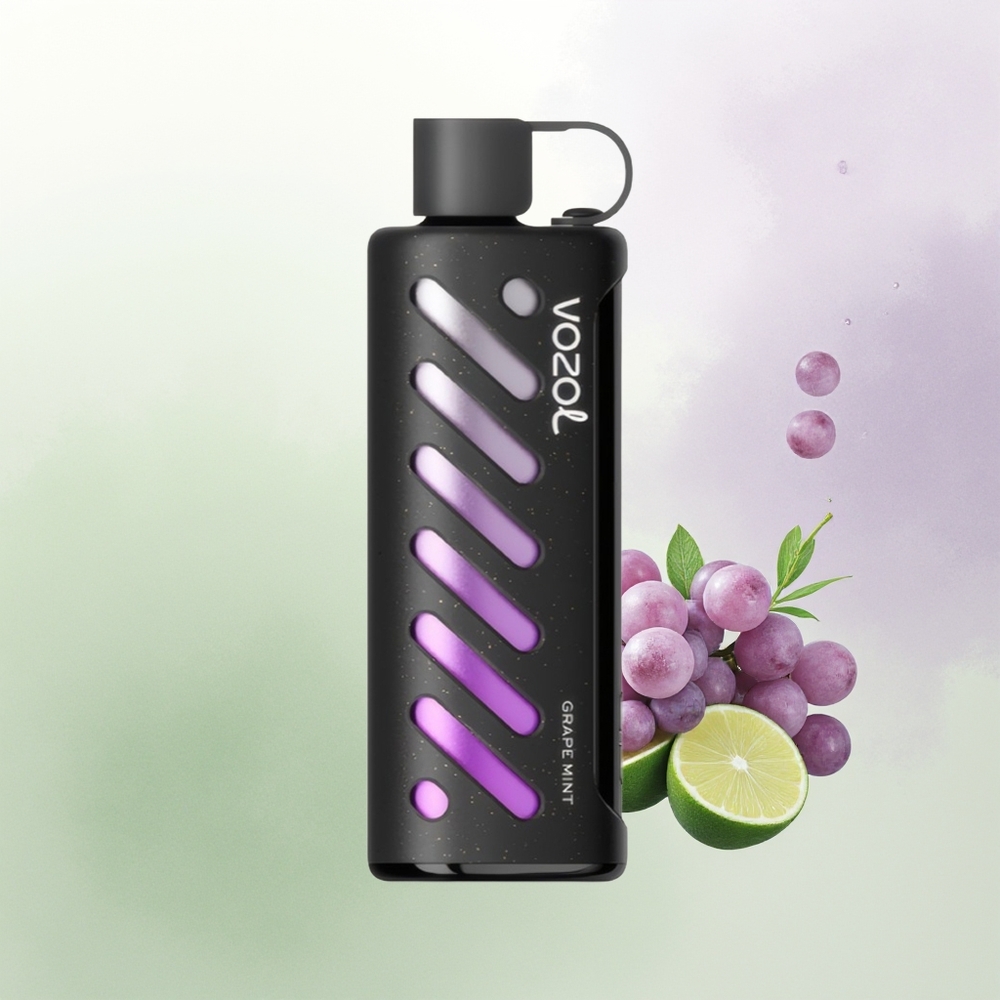 VOZOL Gear Shisha 25000 Pūšu Šīša Vīnogas Mētra SiLC Tech