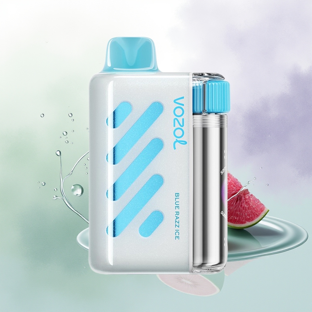 VOZOL VISTA 40000 Puffu Vienreizējās Lietošanas Vape Zilā Aveņu Ledus ar Quick Charge un Mesh Coil