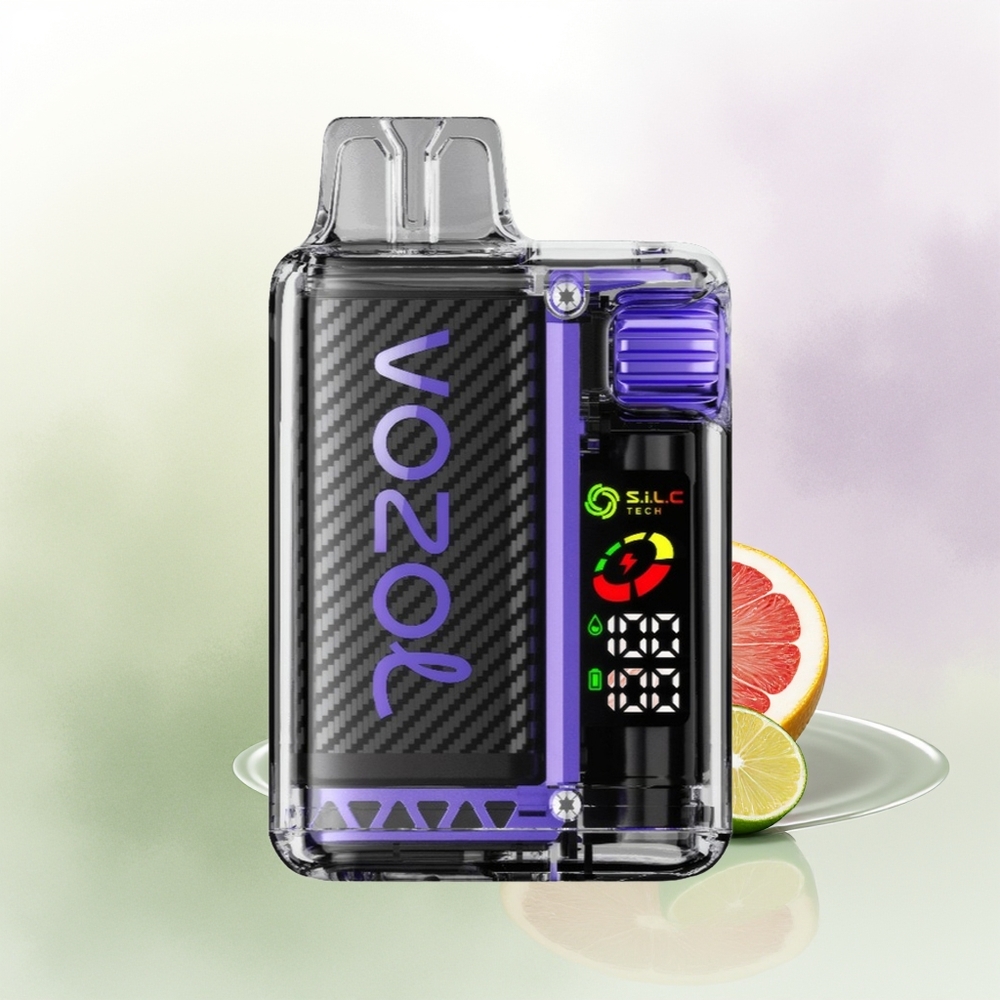 VOZOL Vista 20000 Puffs Vienreizējās Lietošanas Vape Ēriķu Greipfrūts ar OLED Ekrānu un 6 Līmeņu Jaudas Regulēšanu