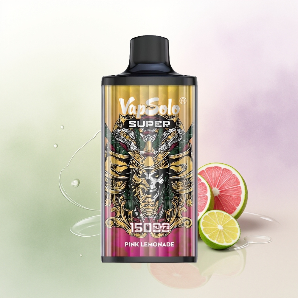 VapSolo Super 15000 Puffs Super Rozā Citronāde 40ml 850mAh