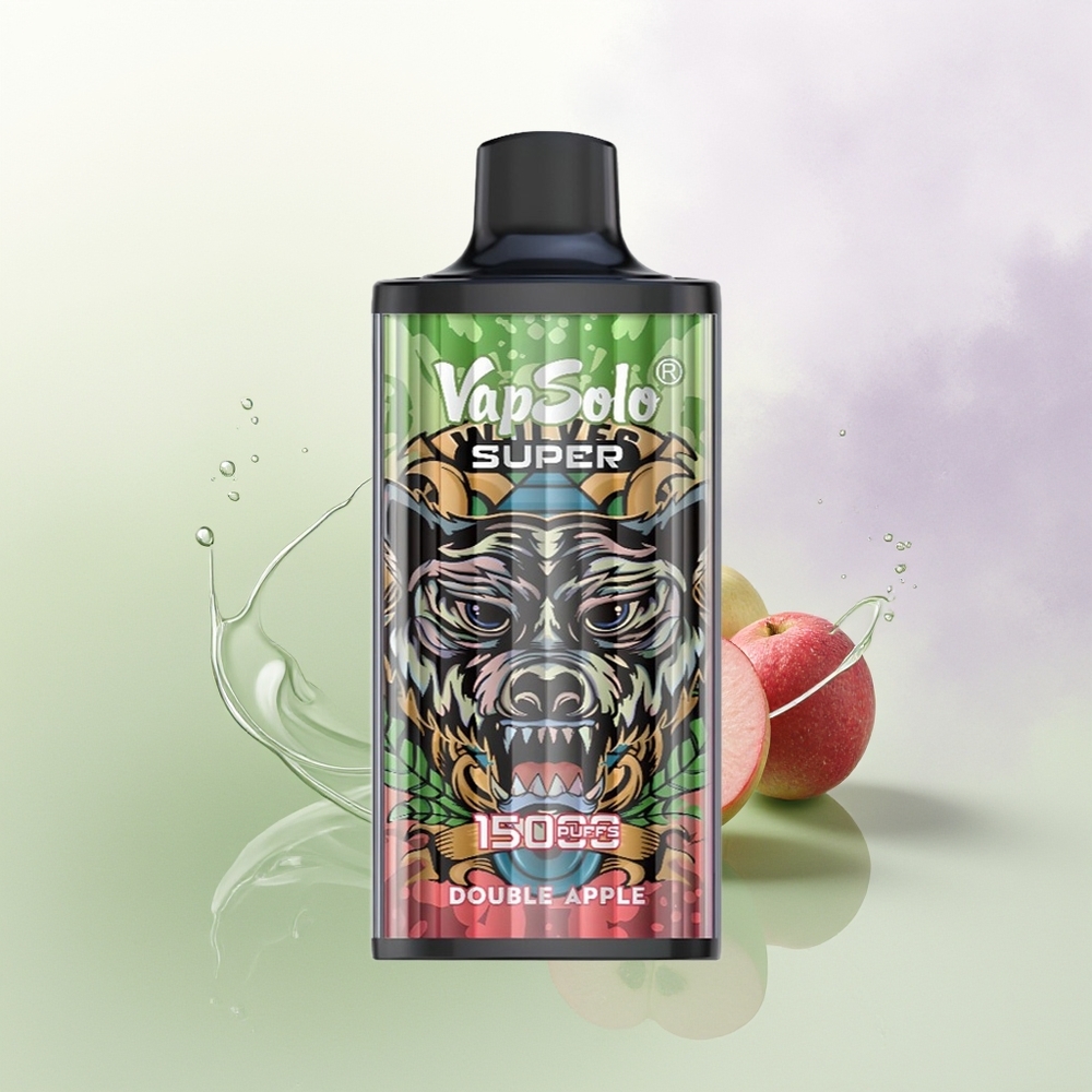 VapSolo Super 15000 Puffs Vienreizējās Lietošanas Vape Dubultā Ābele 40ml 850mah