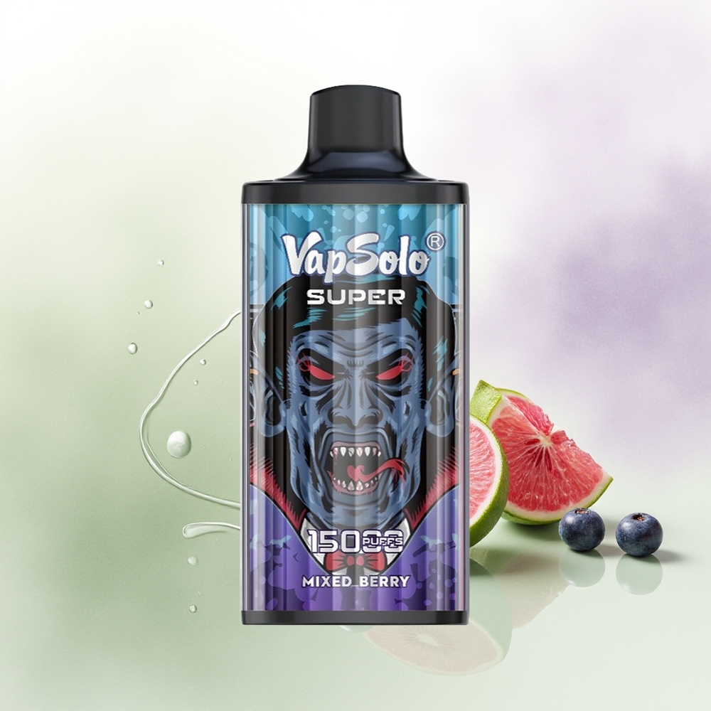 VapSolo Super 15000 Pūšu 40ml Maisītu Ogļu Vienreizējās Lietošanas Vape
