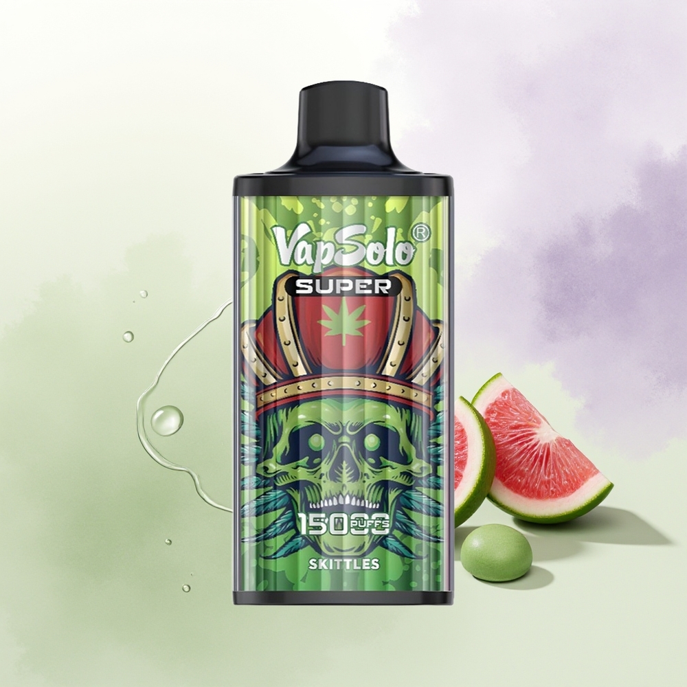 VapSolo Super 15000 Pūšu Vienreizējās Lietošanas Vape Skittles 40ml 850mah
