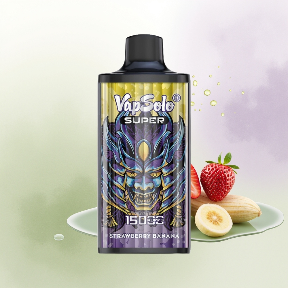 VapSolo Super 15000 Pūšu Zemeņu Banāns 40ml 850mAh