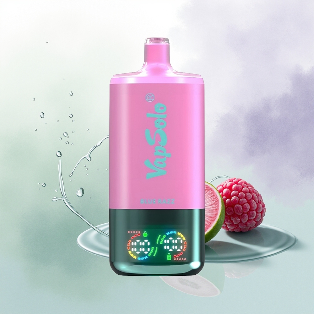 VapSolo Triple 30000 Puffs Vienreizējās Lietošanas Vape Zilā Aveņu 40ml Type-C