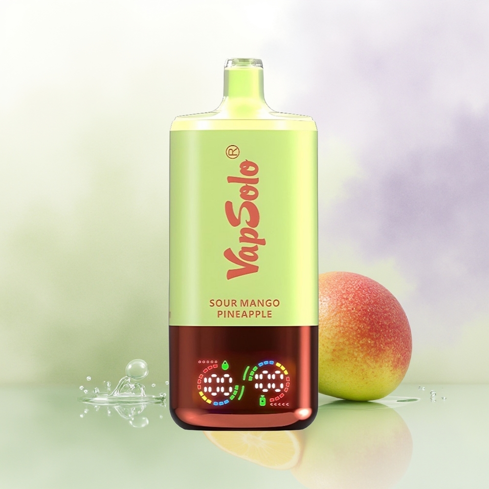 VapSolo Triple 30000 Pūšu Skābā Manga Ananāsu Izkliedējamais Veips Type-C