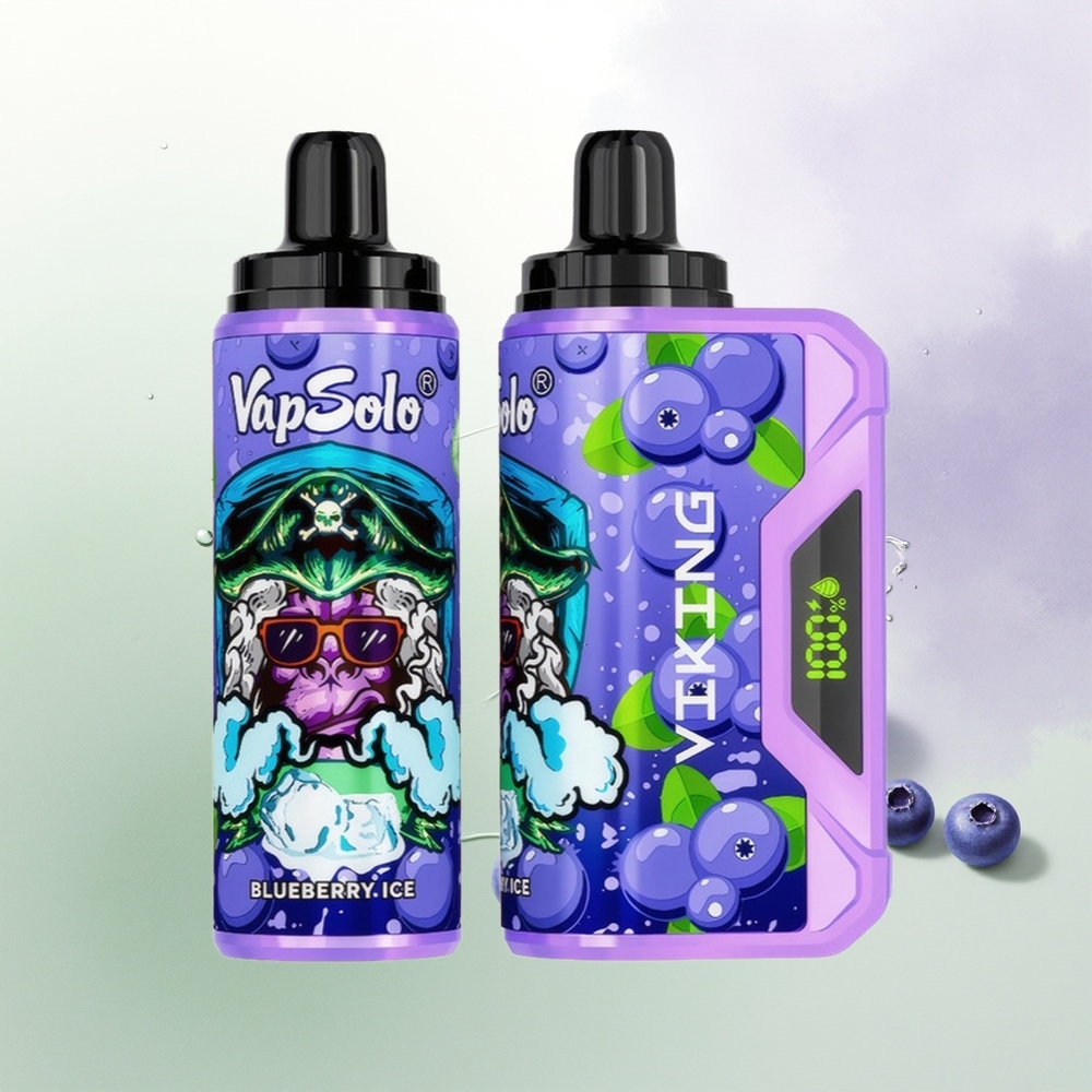 VapSolo VIKING 12000 Puffs Zemenes Vienreizējās Lietošanas Vape 22ml Type-C