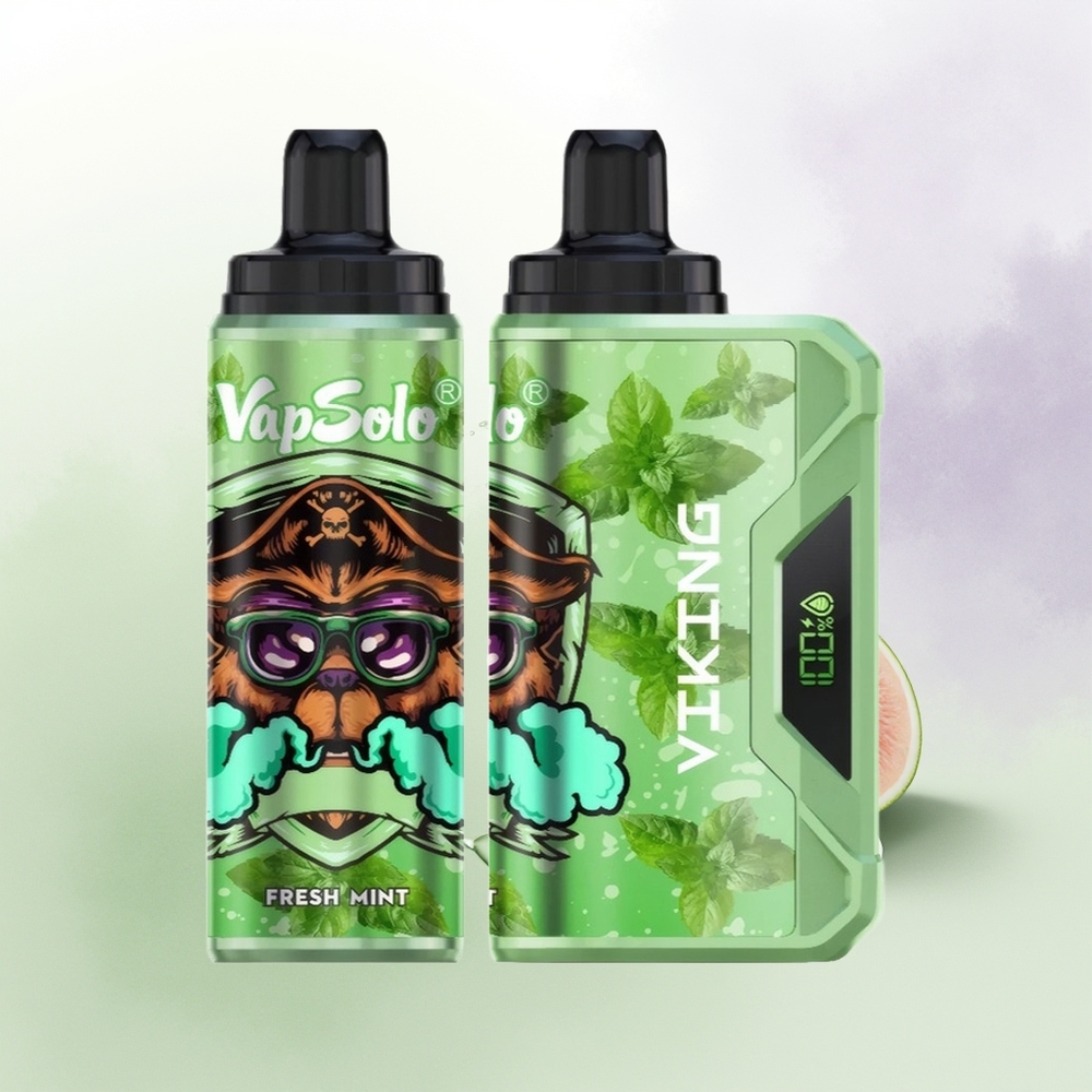VapSolo VIKING 12000 Pufi Vienreizējās Lietošanas Vape Svaiga Mētra 22ml Type-C