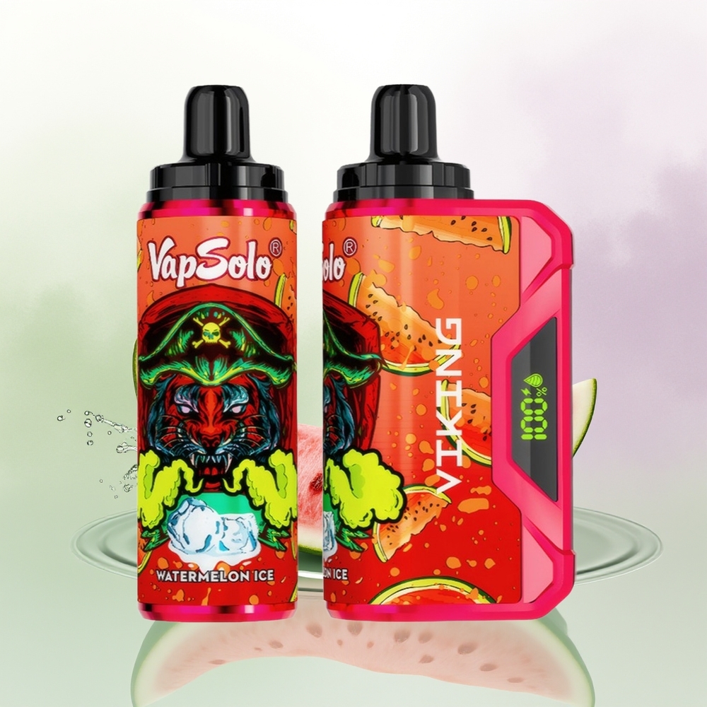 VapSolo VIKING 12000 Pūšu Atmešanas Veips Arbūzu Ledus ar 22ml EŠķidrumu un Type-C Uzlādi