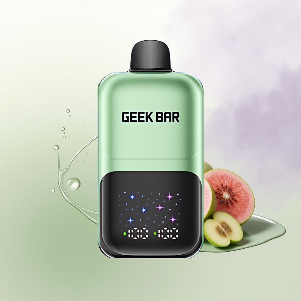 GEEK BAR 2GO 50000 Puffu Divkāršās Ābolu A&B Interaktīvs Liels Ekrāns