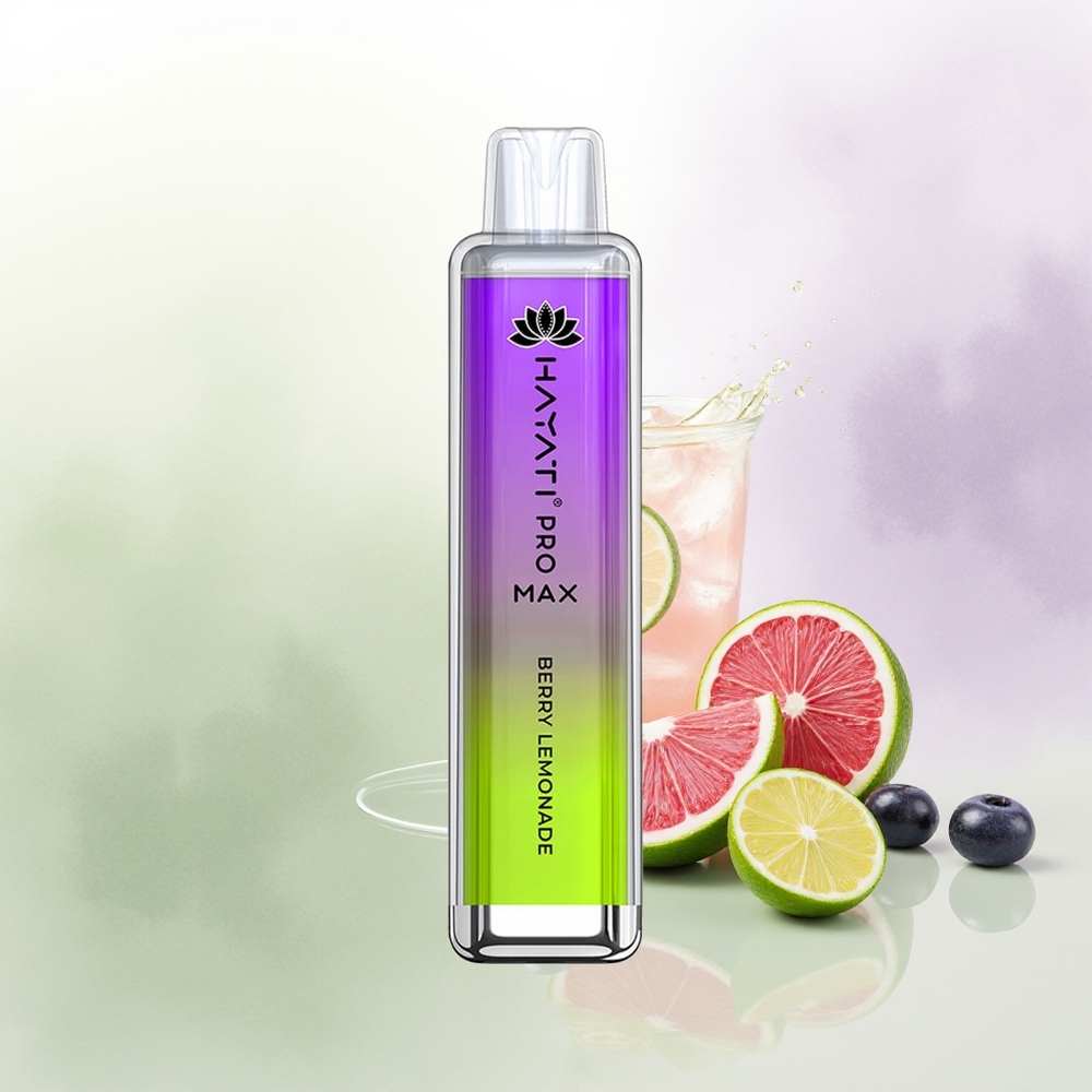Hayati Pro Max 4000 Puffs Vienreizējās Lietošanas Vape Ogļu Limonāde 2% Nikotīna 1400mAh