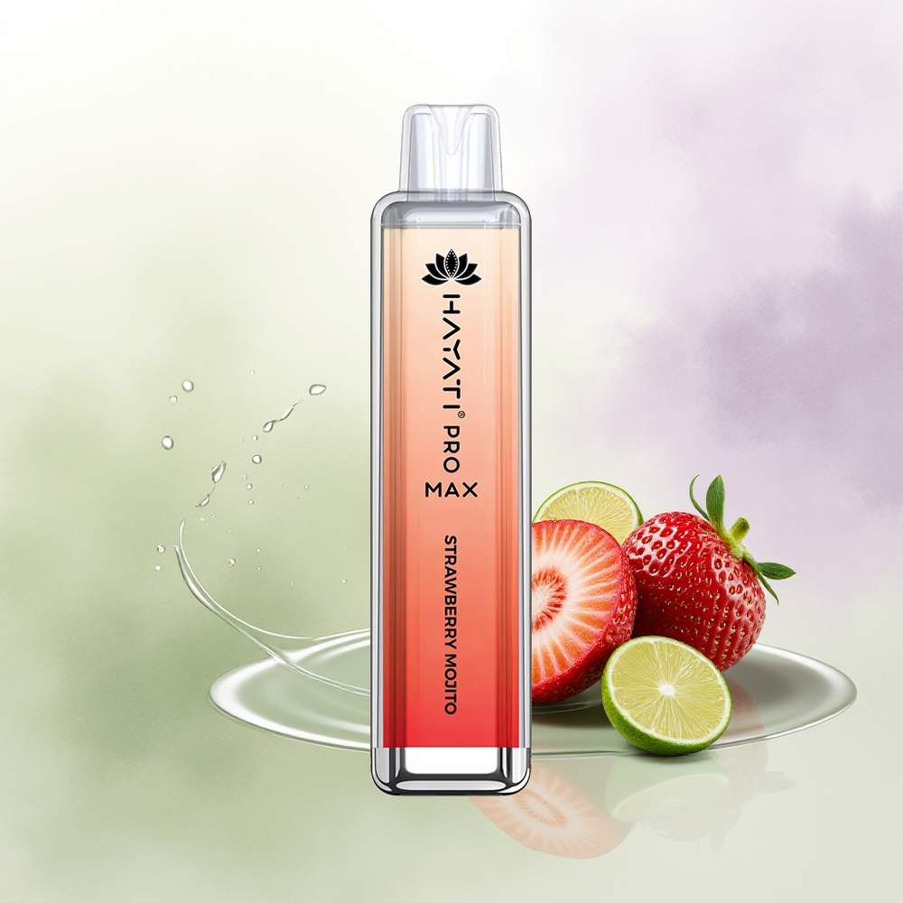 Hayati Pro Max 4000 Puffs Vienreizējās Lietošanas Vape Zemeņu Mojito 2ml 5% Nikotīns