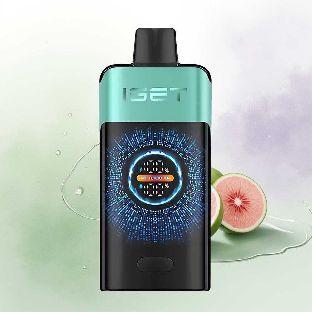 IGET ONE 12000 Puffs Vienreizējās Lietošanas Vape Kalnu Avota Pēdu Ledus ar Lielu Izliektu Krāsu Ekrānu un 2700 mAh Akumulatoru