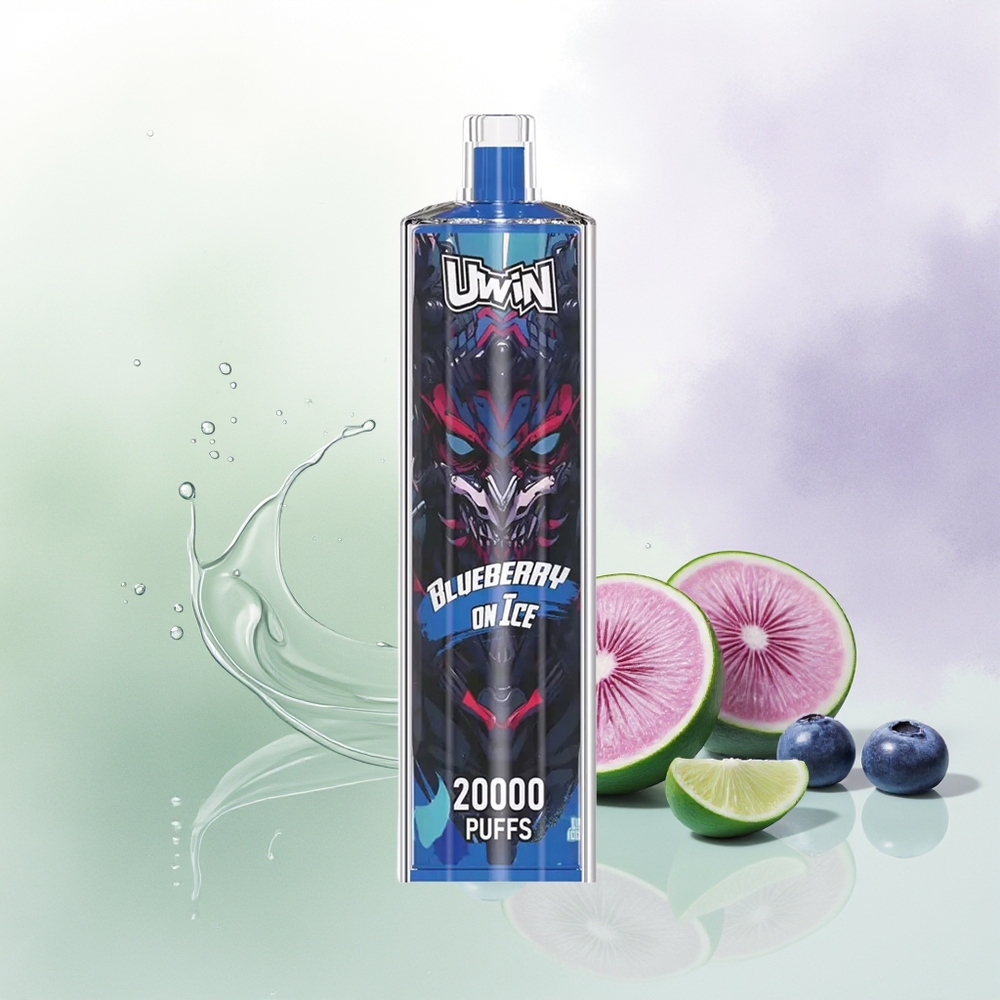 UWIN Shisha Hookah Crystal 20000 Puffs Mesla Spole Zemenes Ledus