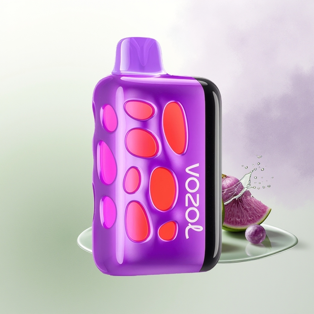 VOZOL RAVE 40000 Vienreizējās Lietošanas Vape 270 Grādu Mirdzošais Dizains + 20/50mg/ml Nikotīns Vīnogu Ledus